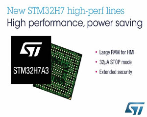 ST, 스마트 기기 위한 새로운 STM32H7 제품 라인 출시